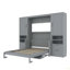 Lit escamotable double pleine grandeur avec placard, tiroirs et tablettes-2107725538-2107725537