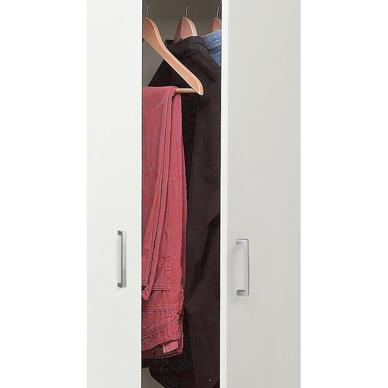 Facile 2 Door Manufactured Wood Wardrobe, White