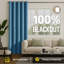 Linen Blend Blackout Eyelet Curtains - Thermal Insulated Room Darkening Window Panels for Bedroom & Living Room (Set of 2) -1389428124-1389428327