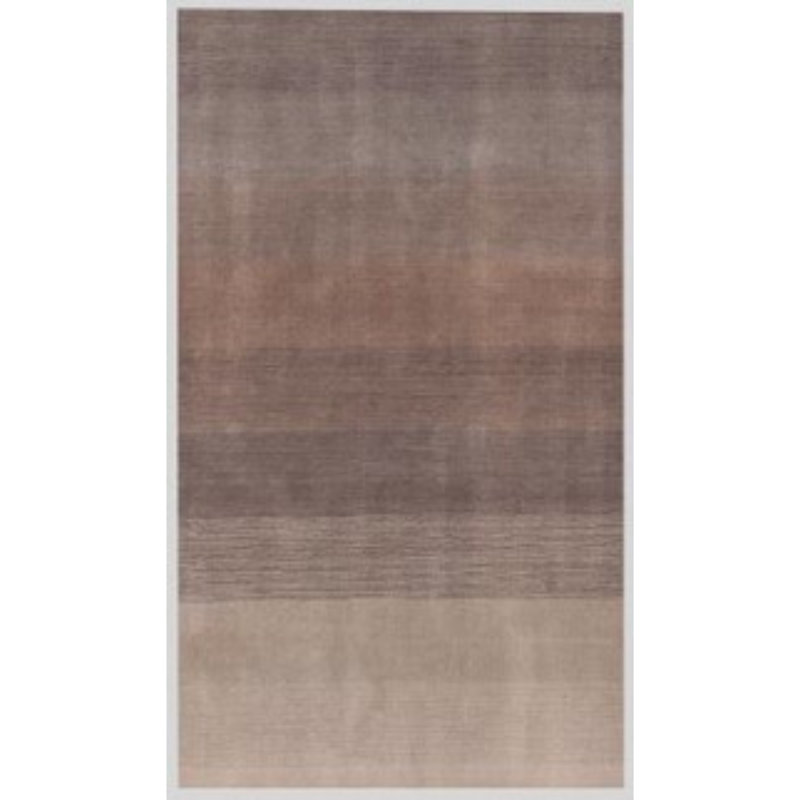 Tapis en viscose taupe / brun tissé à la main 9 pi x 12 pi