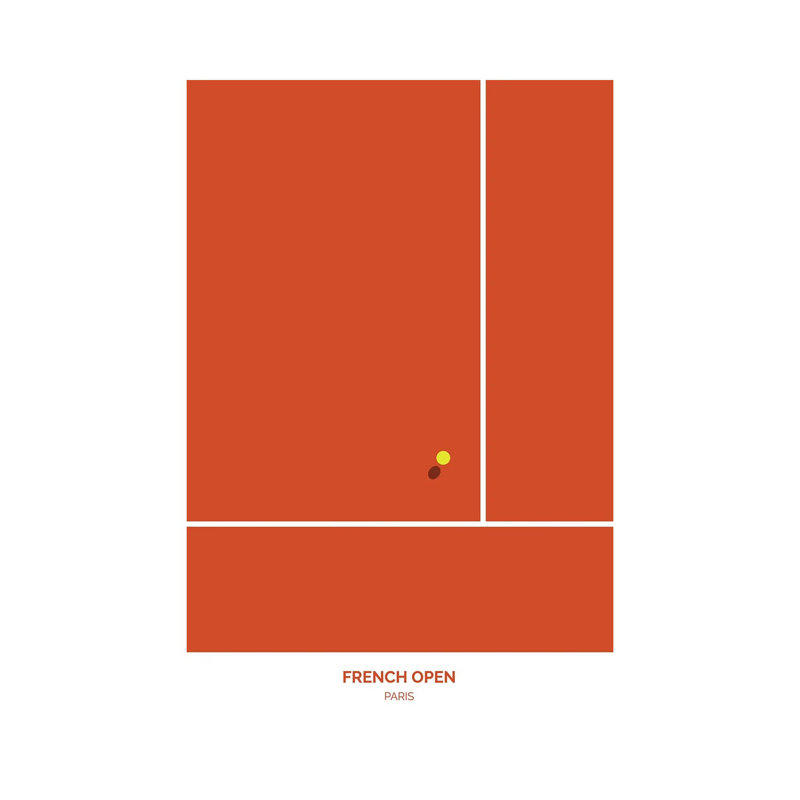 French Open by Avesix - Wrapped Canvas Print, 30.48cm H x 20.32cm W x 1.91cm D