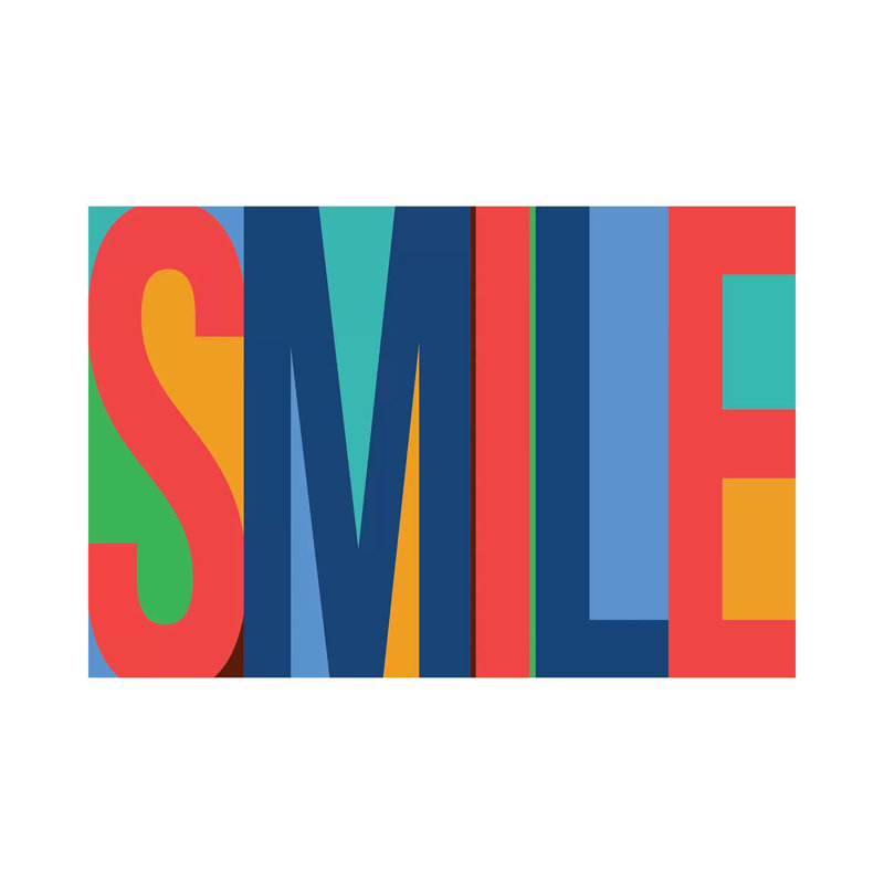 Smile by PI Studio - Wrapped Canvas Print, 20.32 cm H x 30.48 cm W