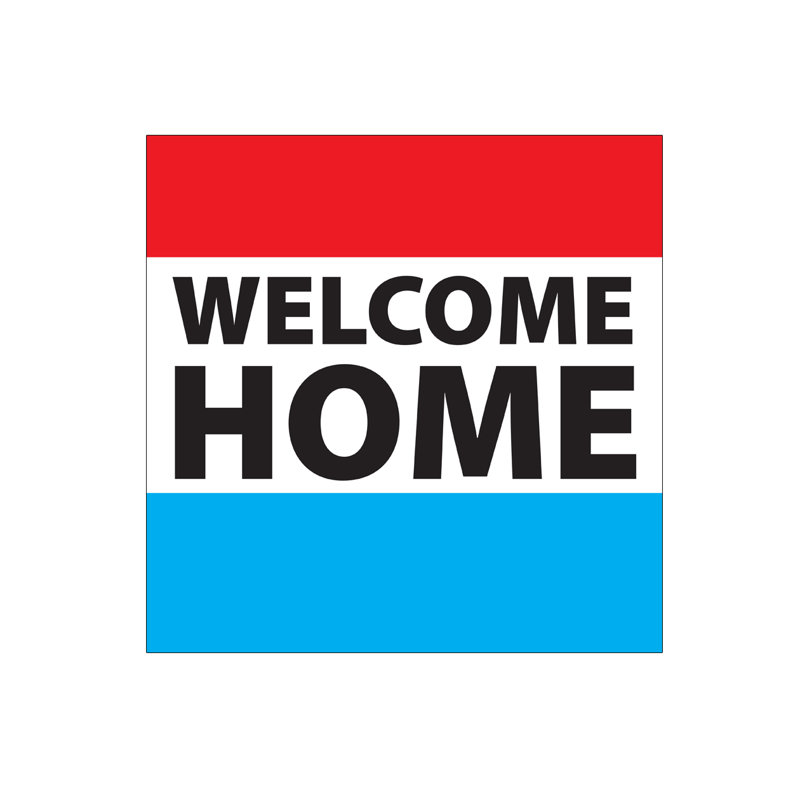 Enseigne de jardin welcome home
