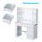 Lighted Vanity Table - 10pcs 3-Color Dimmable Bulbs, 6 Drawers, Power Strip-422171807