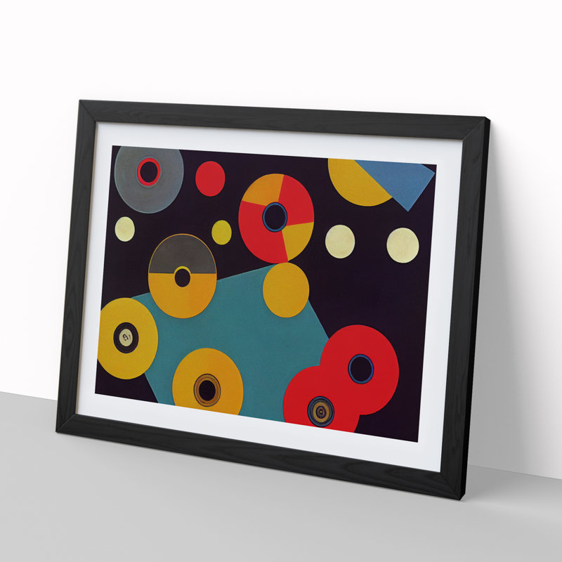 Abstract Cassette Tape - Framed Print, Black, 46cm H x 64cm W x 2cm D