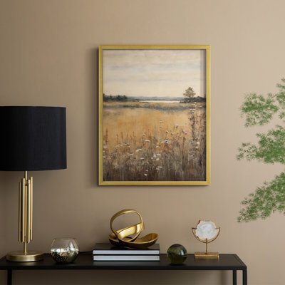Vintage Landscape XIX Framed Print - Solid Wood