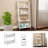 Lavish Home 24"L x 13"W x 55.25"H 4-Tier Wood Ladder Shelves, White, Set of 2