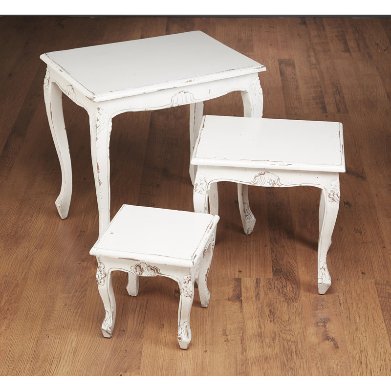 Hamden 3-Piece Nesting Tables Set, White