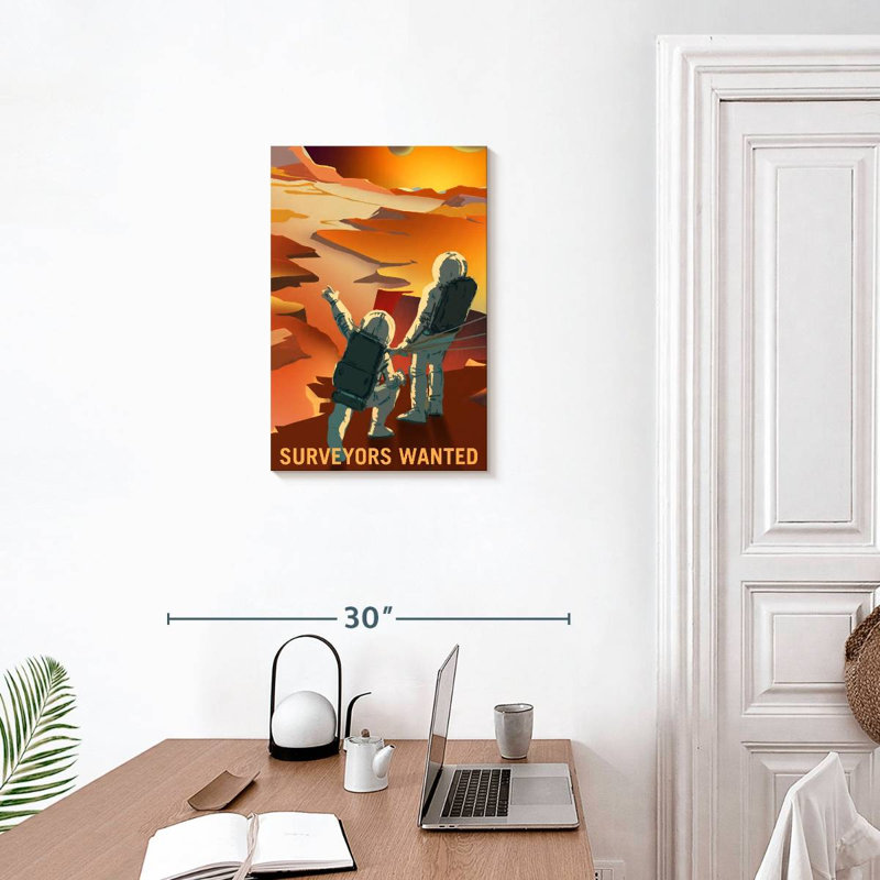 Oberle Mars Explorers Wanted Poster IV, 24" H x 16" W