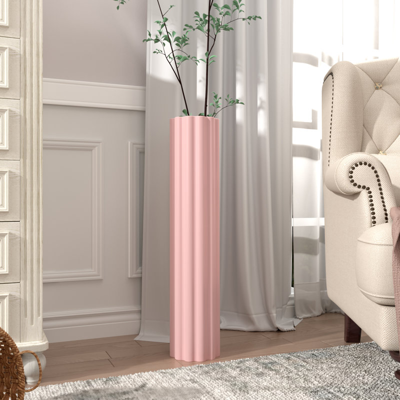 Vase de plancher en céramique Arianna, Rose