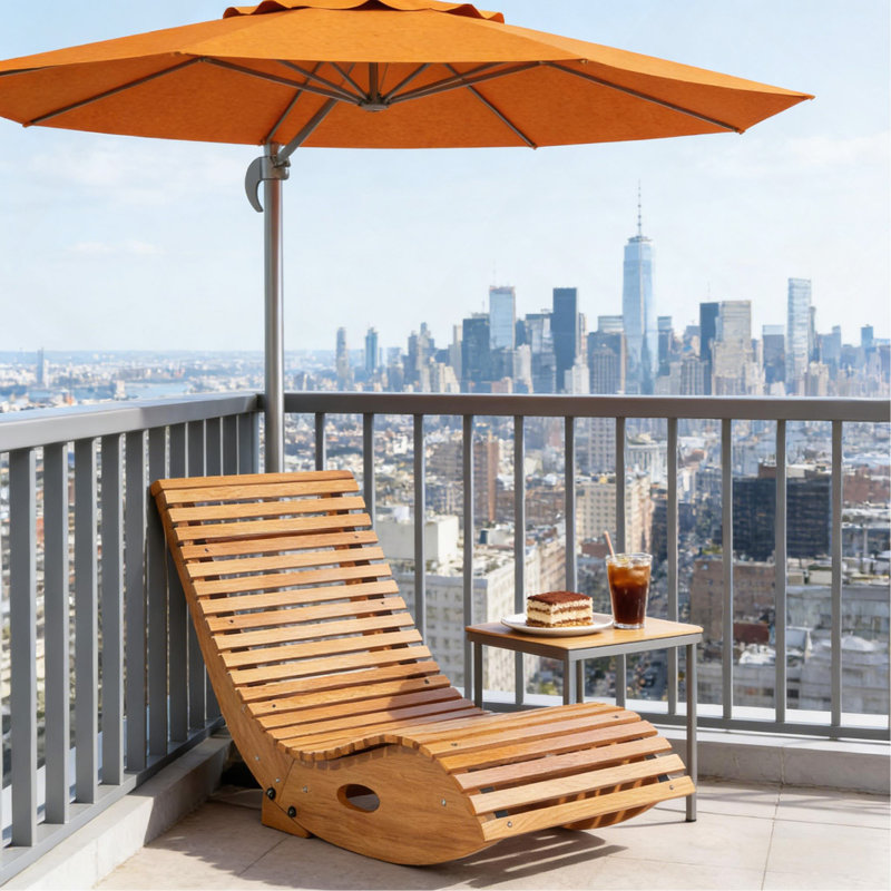 Chaise berçante en bois, chaise berçante d'extérieur