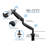 Mount-It Full Motion Height Adjustable Gas Spring Monitor Arm Desk Mount | Fits 13 - 32 In. Screens