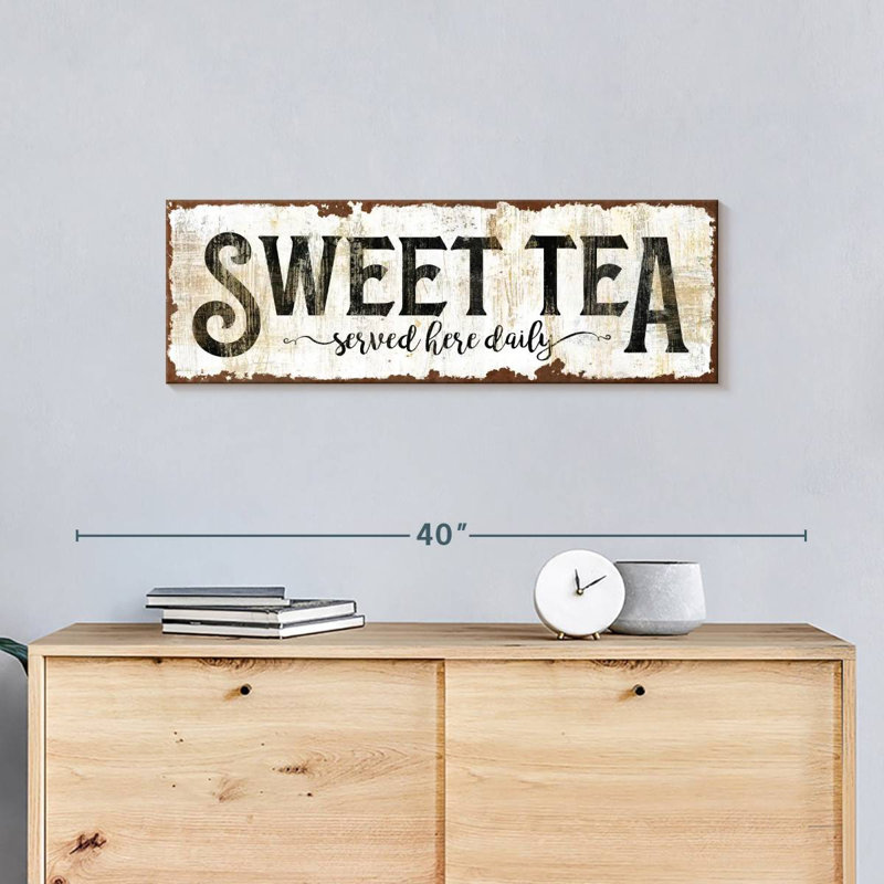 Signe «Sweet Tea», H 30 po x l 10 po x P 1,25 po