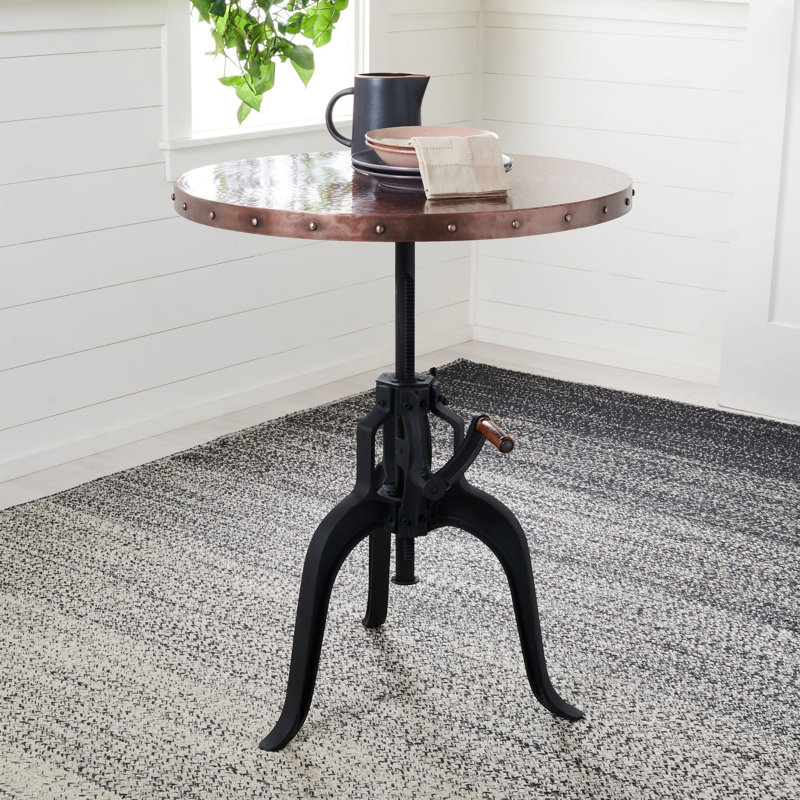 Caihe Iron Top End Table
