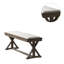 Banc de salle à manger gris avec base et chaise rembourrée en mousse rembourrée