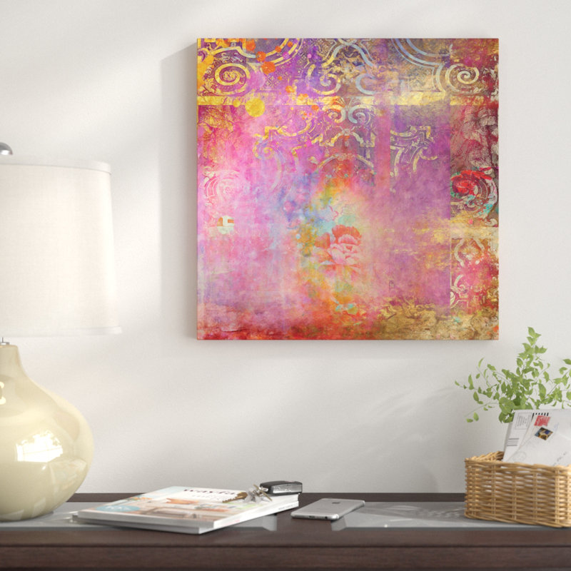 « antique future series : boho rose », impression sur toile tendue, H 37 po x l 37 po x P 1,5 po