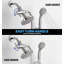 Inverseur de bras de douche en laiton pour pomme de douche fixe avec inverseur à 2 voies, finition chromée-125094937