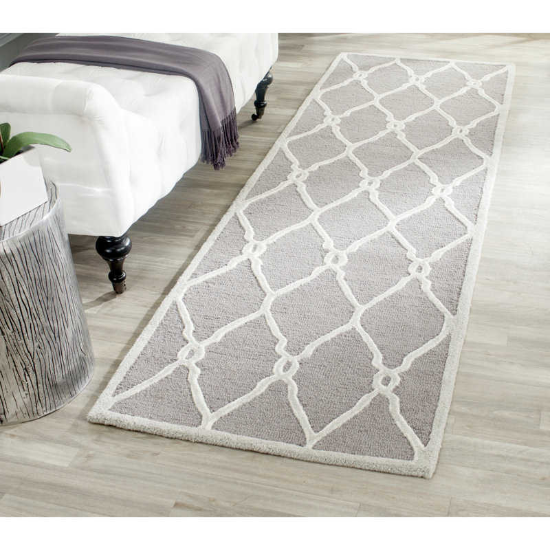 Cannen Hand Tufted Wool Geometric Rug, Runner 2'6" x 8'