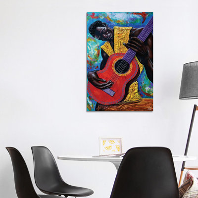 Guitar Rhythms 1 Piece Wall Art on Canvas