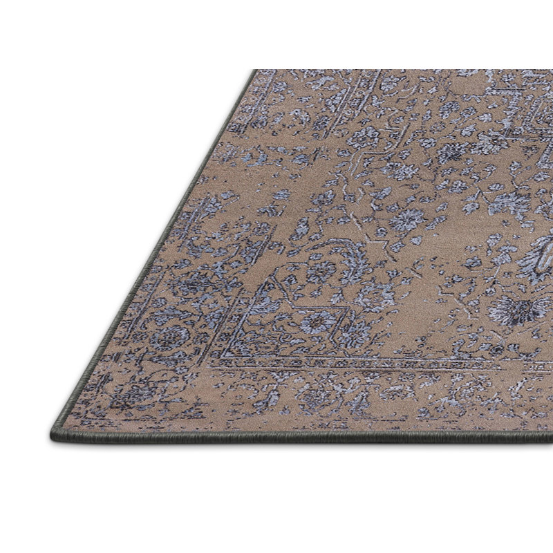 Tapis oriental brun clair Hundt, Tapis de couloir 2 pi x 5 pi