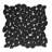 Huron 12" x 12" Black Matte Glass Pebble Mosaic Floor and Wall Tile-95635365