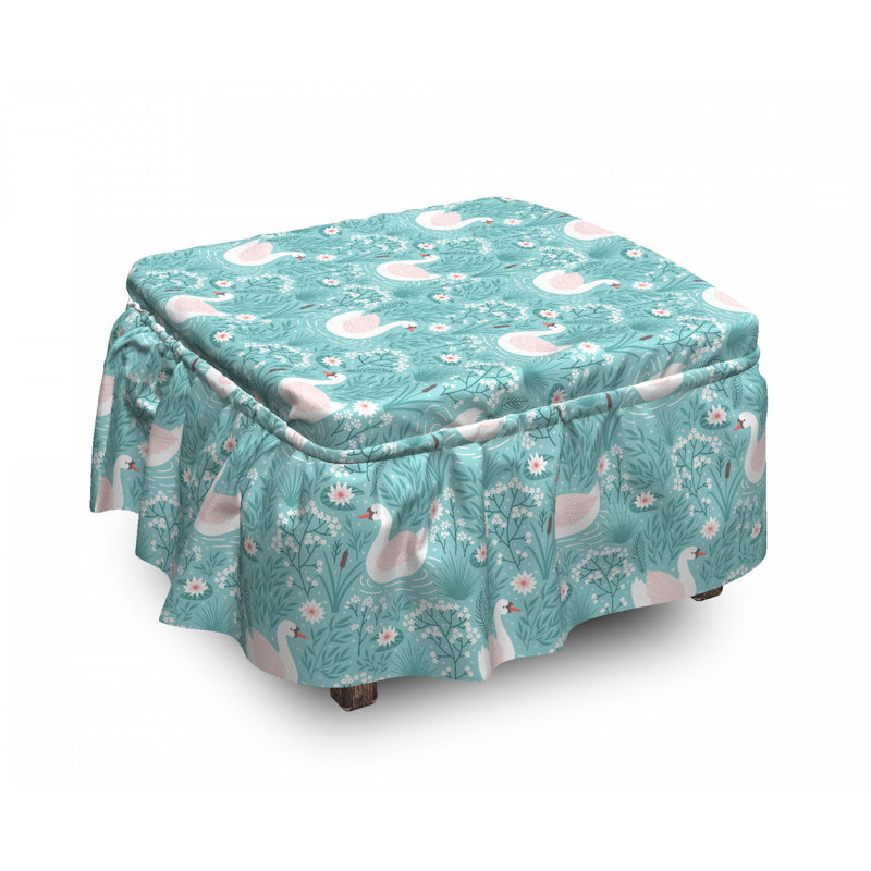 Box Cushion Ottoman Slipcover