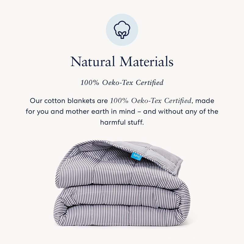 Weighted Throw Blanket, Full, Gray/White, 25