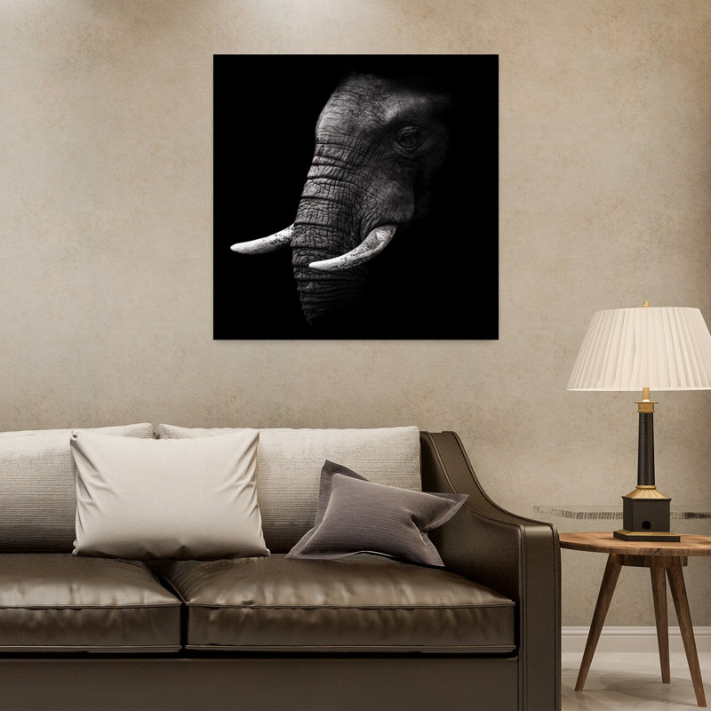 Art contemporain Art éléphant contemporain, H 32 po x l 32 po