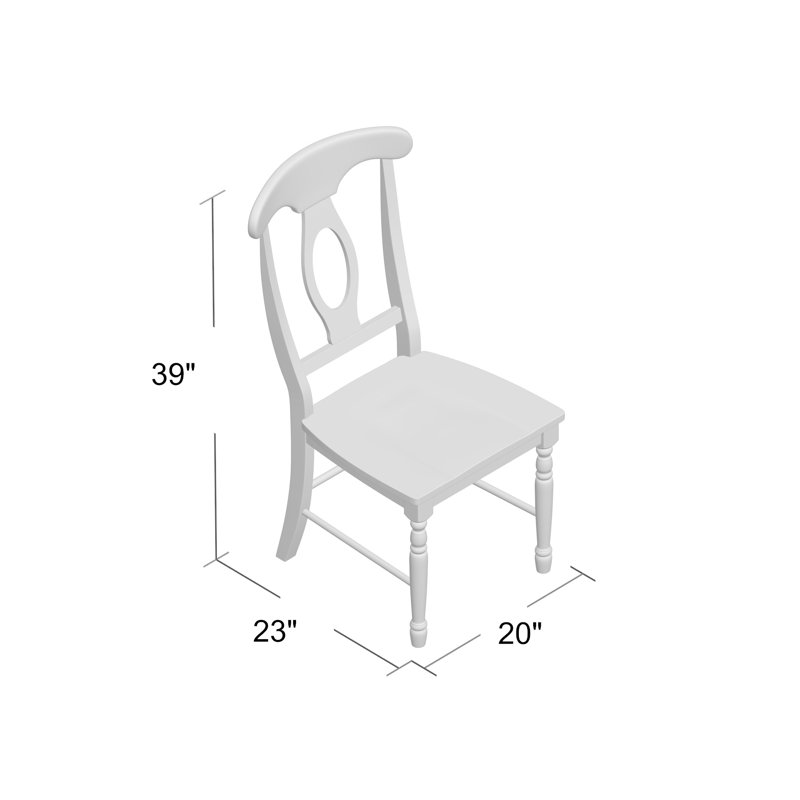Dieter 18'' H Solid Wood Side Chair, Gray/Brown
