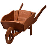 Aalaiyah Wood Wheelbarrow Planter