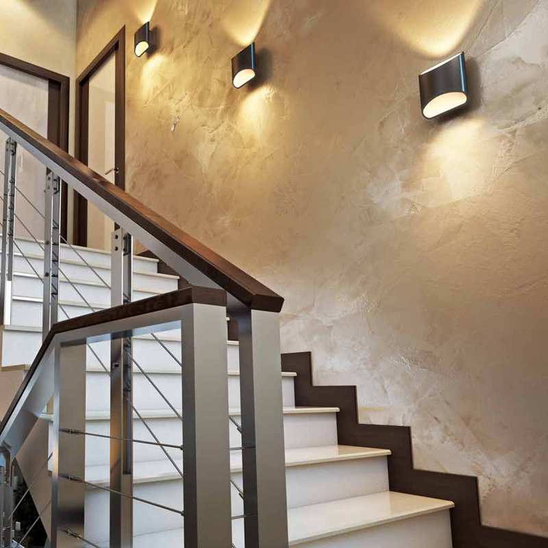 1 - Light LED Flush Mounted Sconce, Black Slate