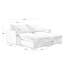 Comfy noir avec repose-pieds de rangement - Assise profonde en velours côtelé-2072027345