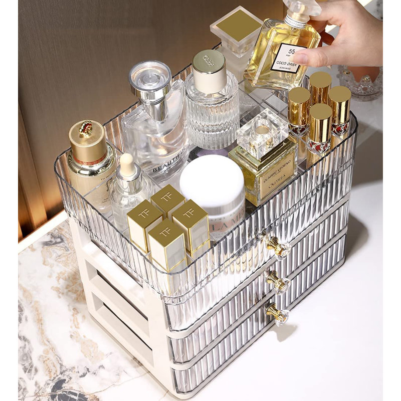 Organisateur de maquillage avec 2 grands tiroirs