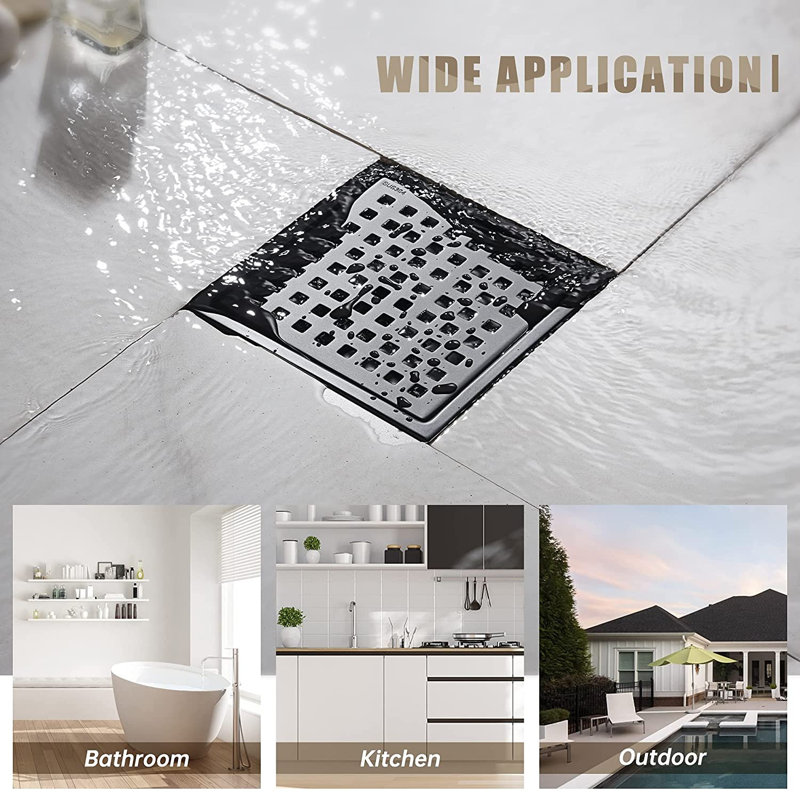 6'' W Tile-In, Black