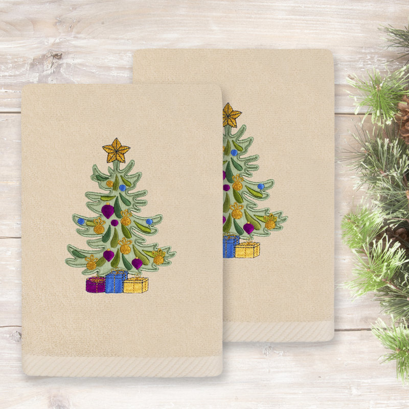  Christmas Presents Turkish Cotton Hand Towel, Sand