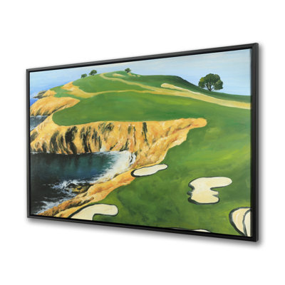 Pebble Beach Golf Liens - Toile encadrée, décor de paysage