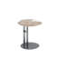Table de bout Alondra Modern Glam en acier inoxydable avec plateau en pierre frittée noire