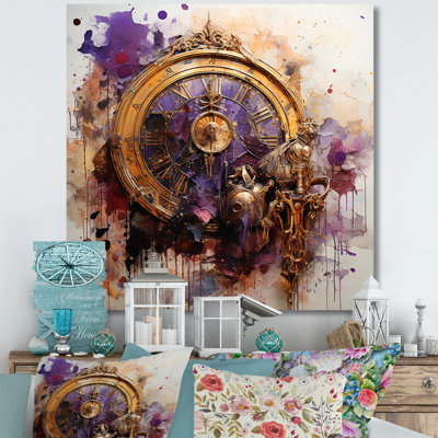 Mauve et jaune, collage intemporel II - Classics, art mural