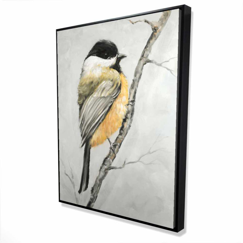 Small coal tit Bird Bedroom Canvas | Home Decor Art Print, 49.25" H x 37.25" W