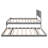 Gray Full Platform Bed Frame with Adjustable Trundle and Wood Slat Support-955029331