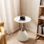Table de bout Tray, petite table d'appoint avec tablette coulissante robuste avec cadre en métal pour les petits espaces, salon, chambre à coucher, bureau, salle de bain