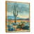 Toile avec cadre flottant or