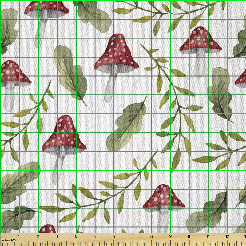 Darquez Mushroom Leaves Forest Multi-purpose Fabric