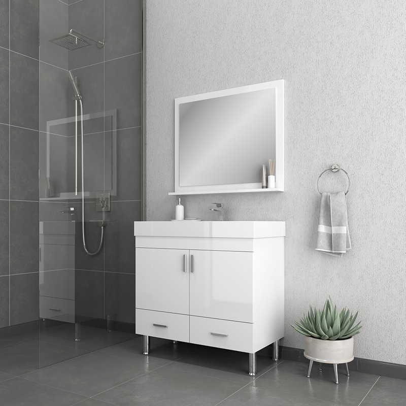 Ensemble de meuble-lavabo simple 36 po Roylene, Blanc