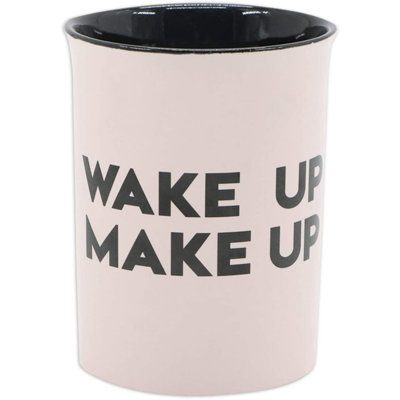 Porte-pinceau de maquillage / organisateur de soins de la peau rose Designs mignons pour la brosse à dents, les bijoux, les supports de bureau pour le bureau personnel ou le bureau de cuisine
