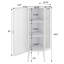 Armoire de plancher de 22,24 po en blanc, avec portes en verre trempé et 3 rangements, pour le salon, la chambre à coucher, l'armoire blanche de la salle de bain, 3 portes, moderne et fonctionnelle-776049886