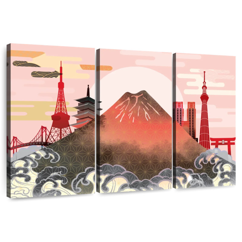 Rorry Crashing Wave Japanese, 32" H x 50" W