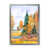 Toile avec cadre argenté