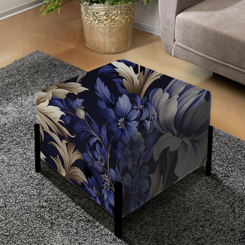 Repose-pieds carré bleu Regal