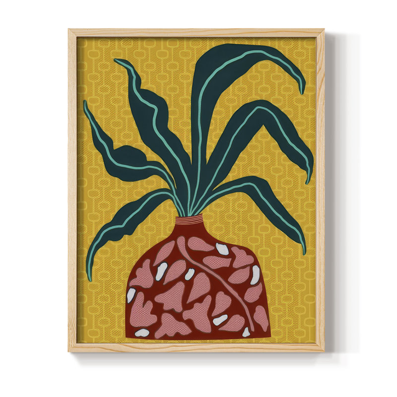 Reproduction encadrée Snappy Botanical III - bois massif, Naturel, H 11 po x l 9 po